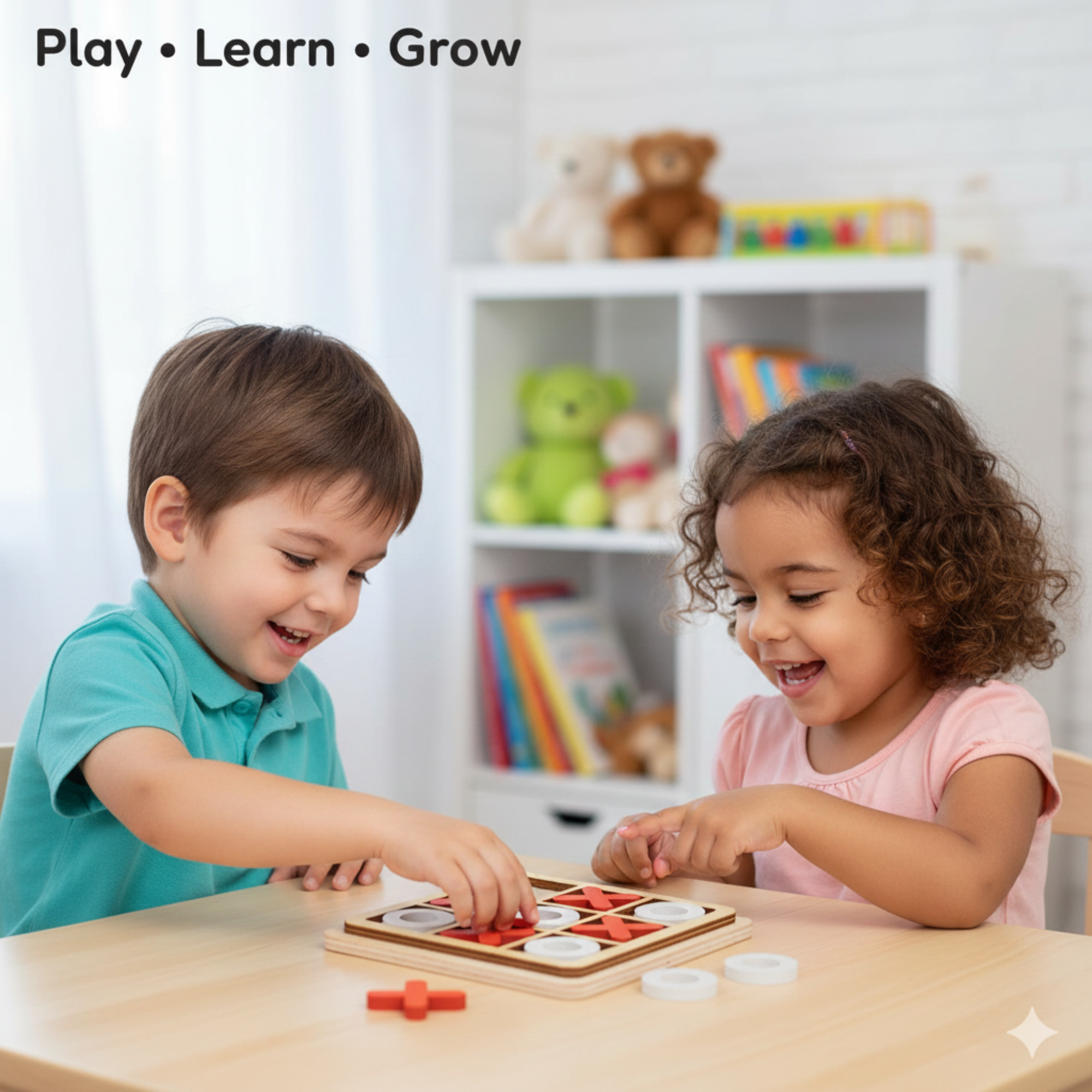 Wooden XOX (Tic Tac Toe) Puzzle Game