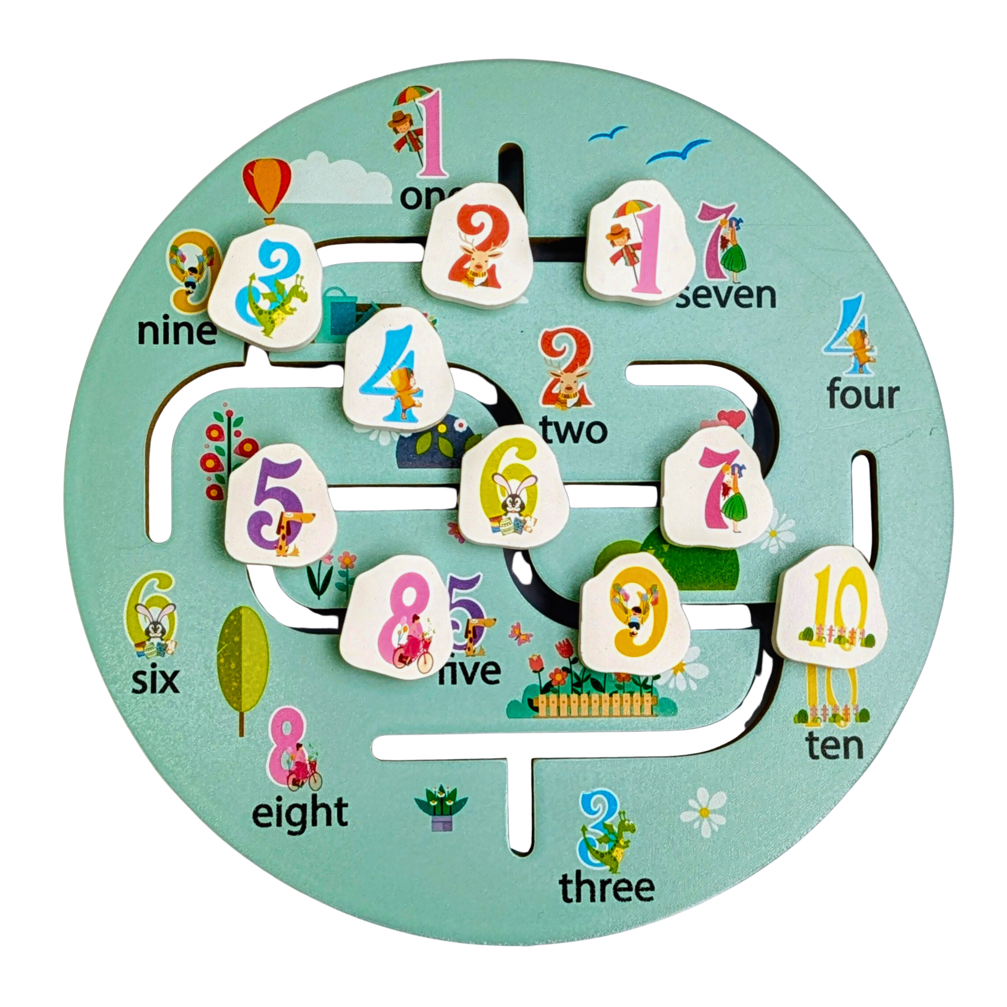 Number Learning Maze Puzzle Board