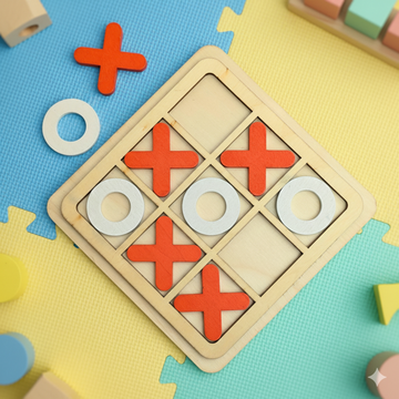 Wooden XOX (Tic Tac Toe) Puzzle Game