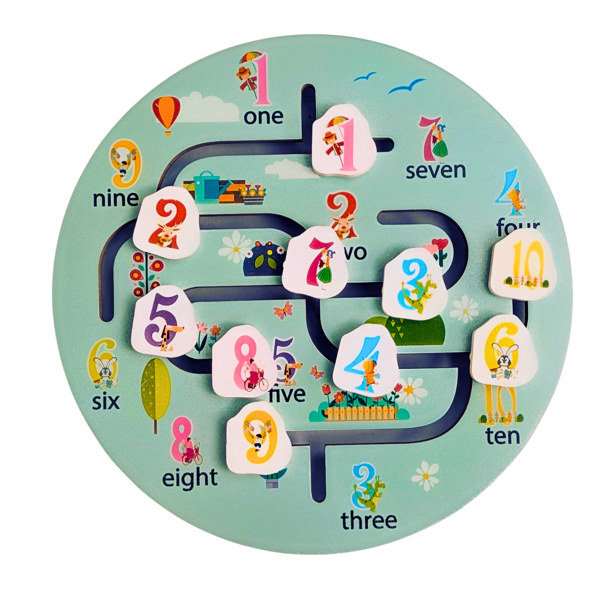 Number Learning Maze Puzzle Board