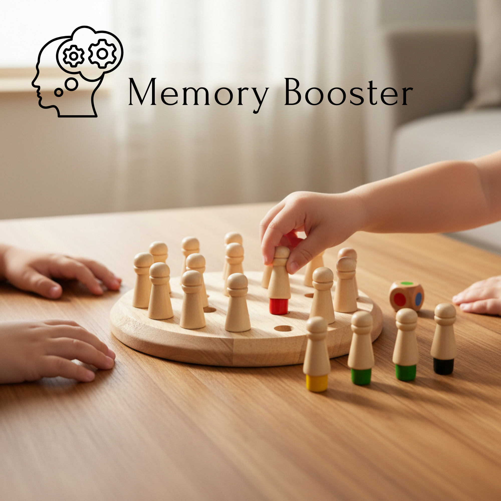 Wooden Memory Chess Game – Color Matching & Brain Training Toy
