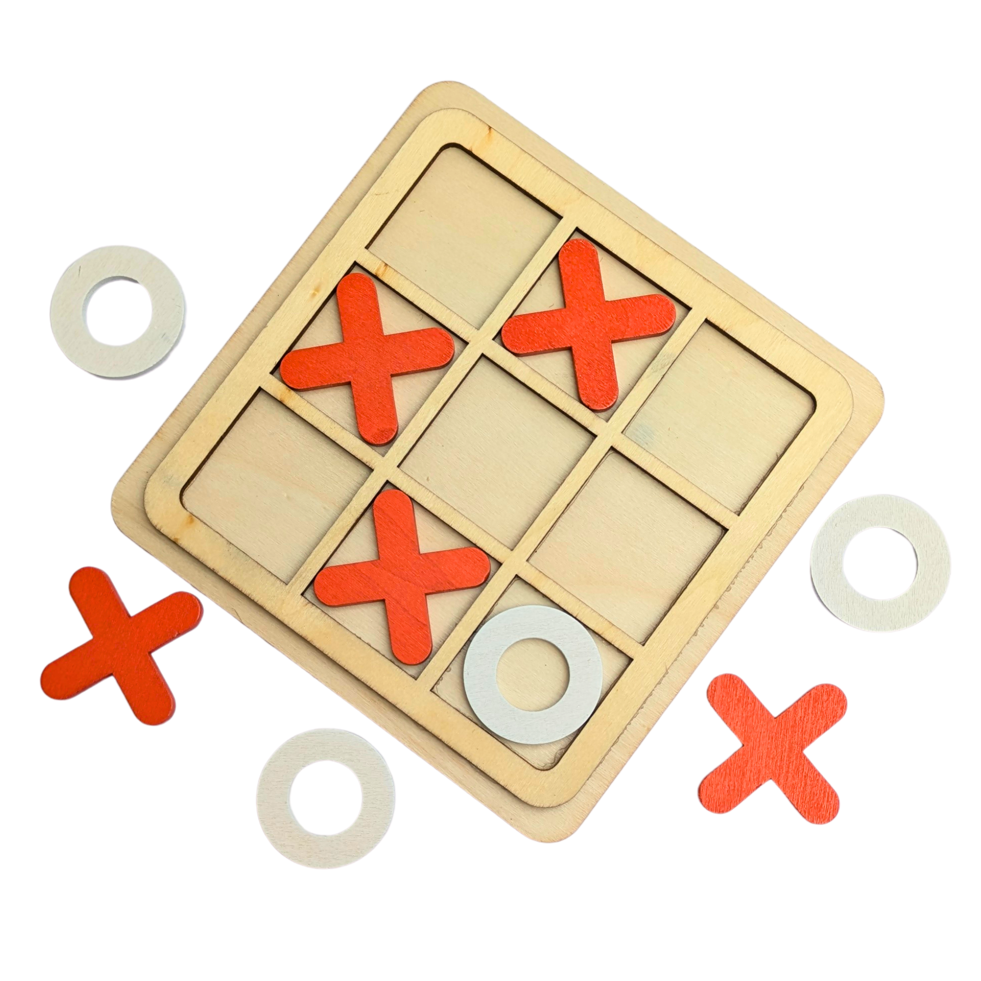 Wooden XOX (Tic Tac Toe) Puzzle Game