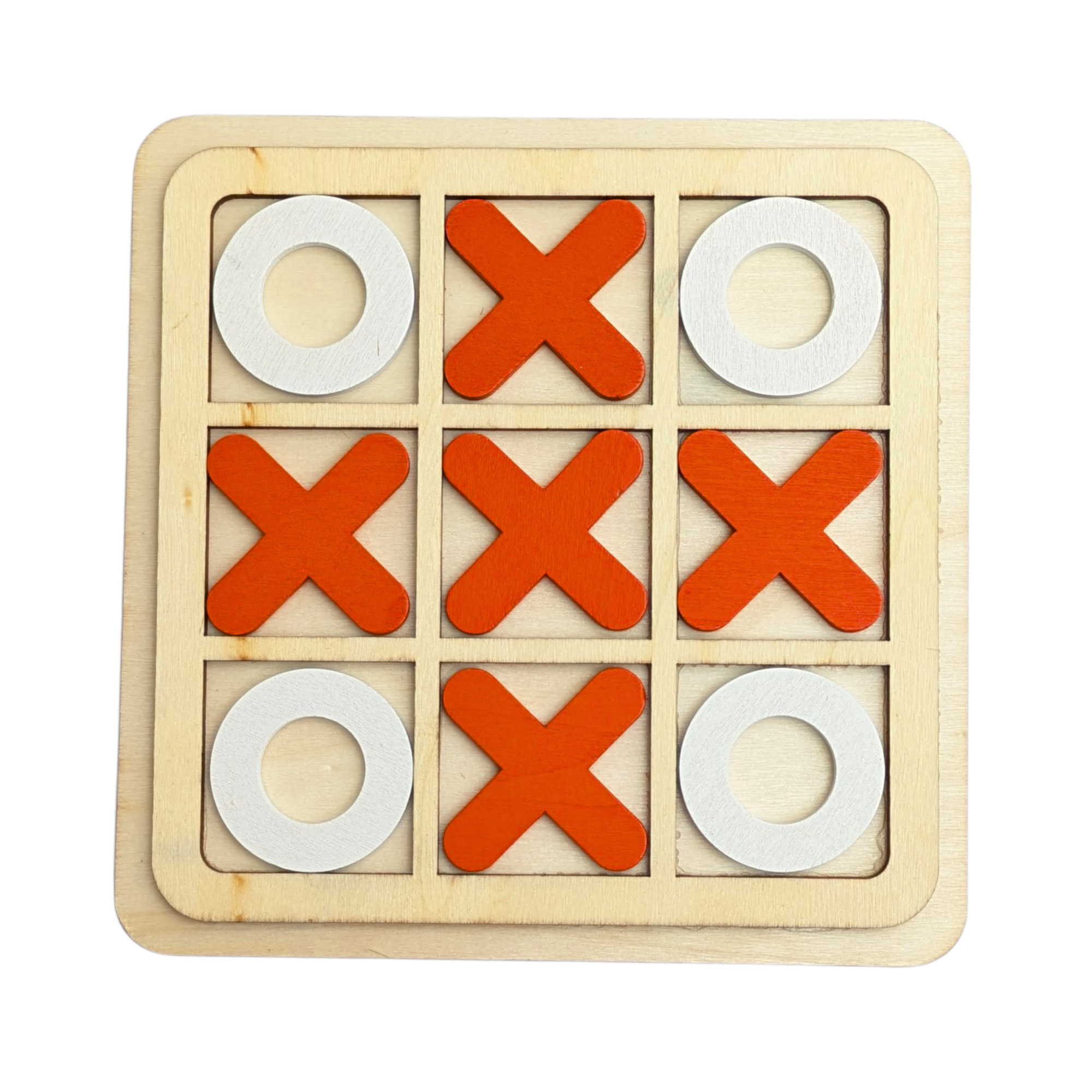 Wooden XOX (Tic Tac Toe) Puzzle Game