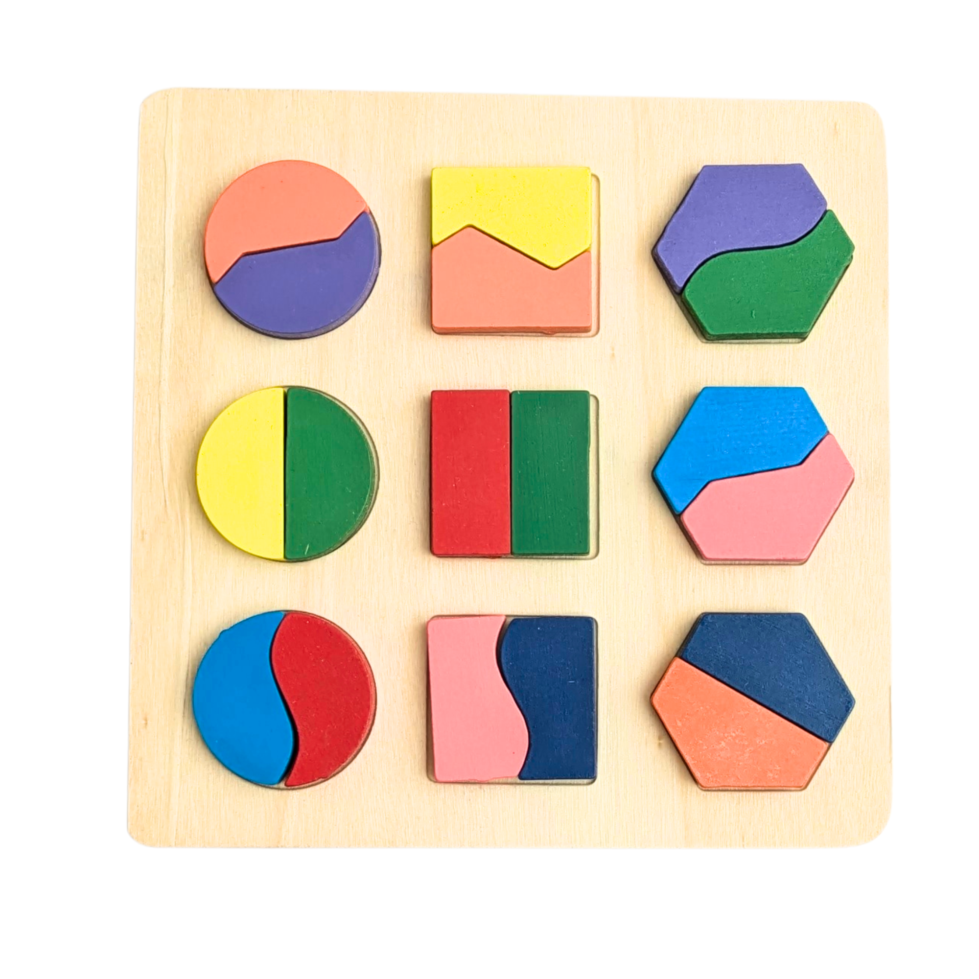 Wooden Shape Matching Puzzle Board