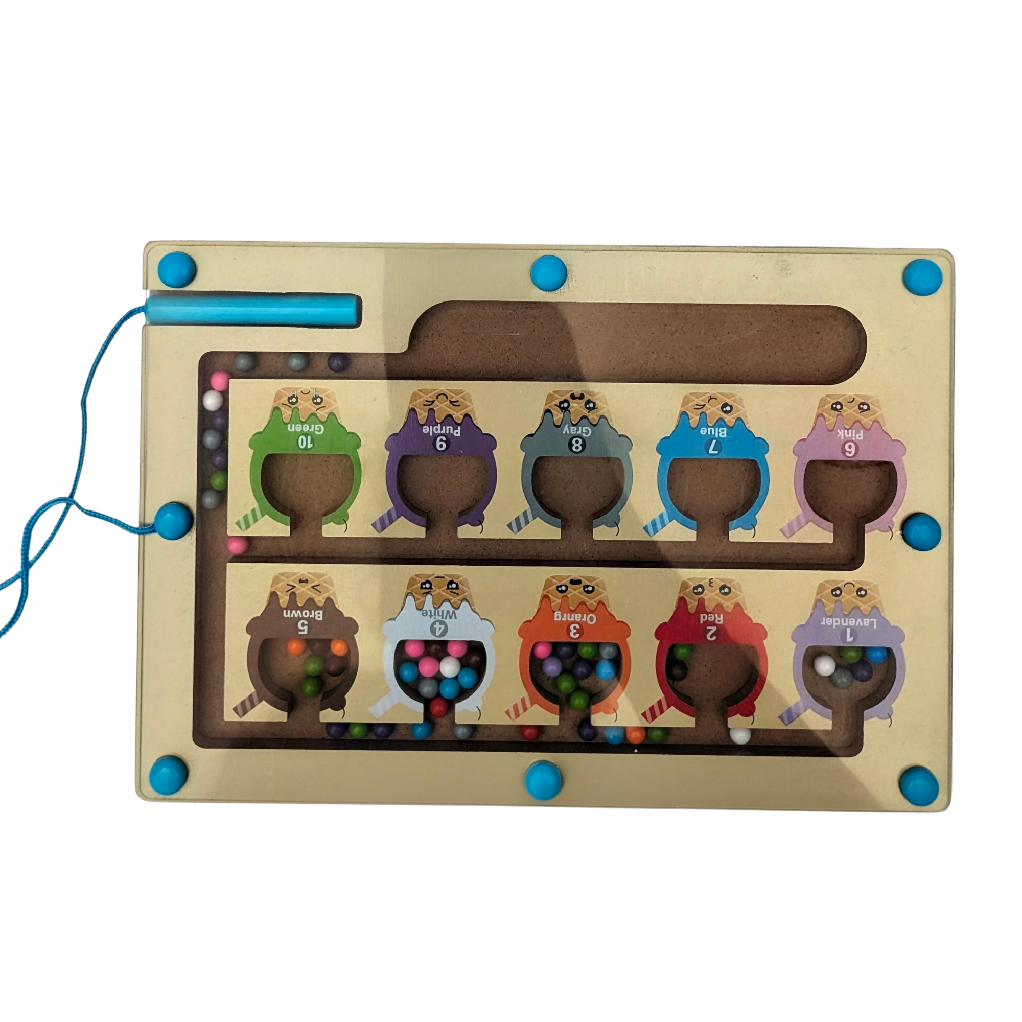 Magnetic Bead Counting Maze Board