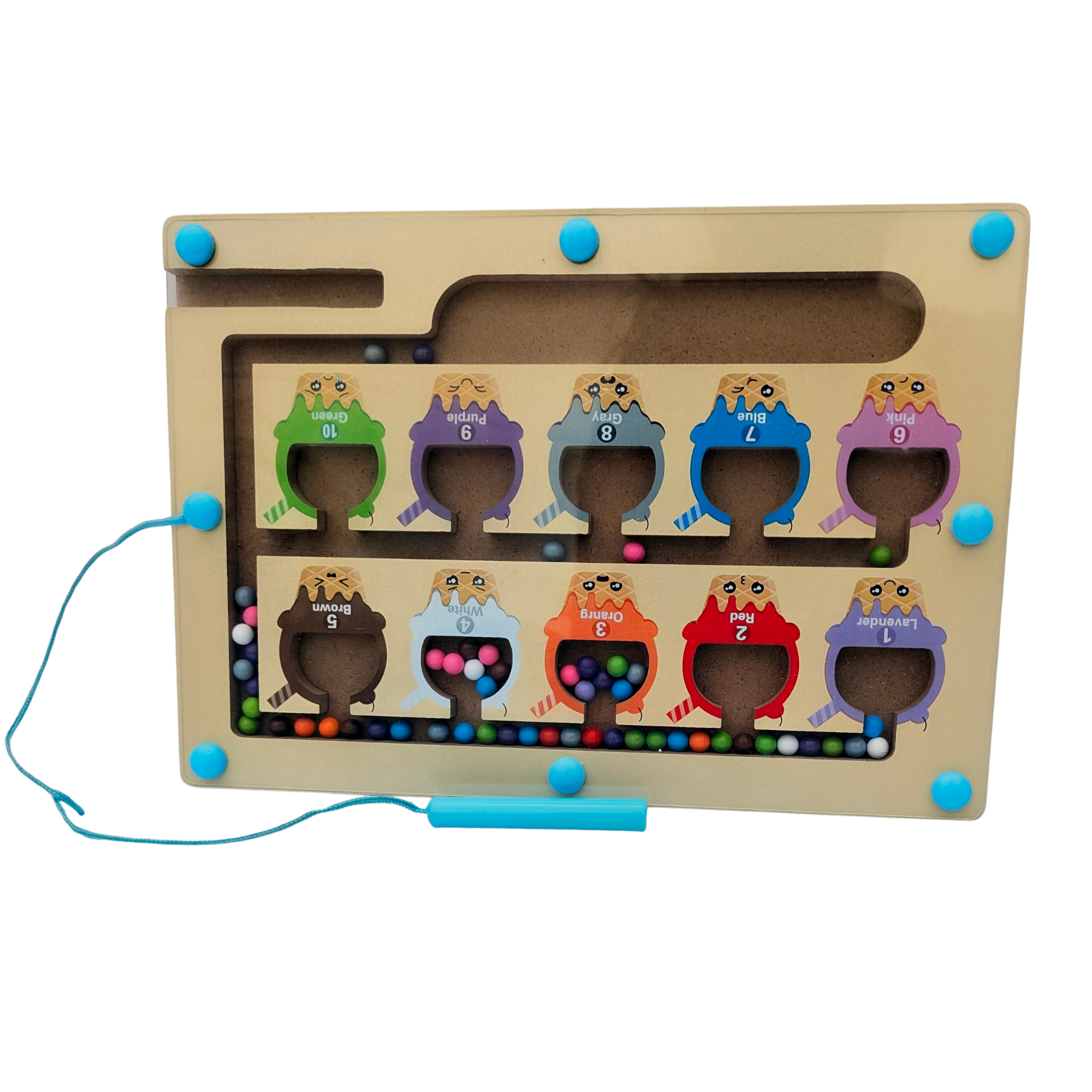 Magnetic Bead Counting Maze Board