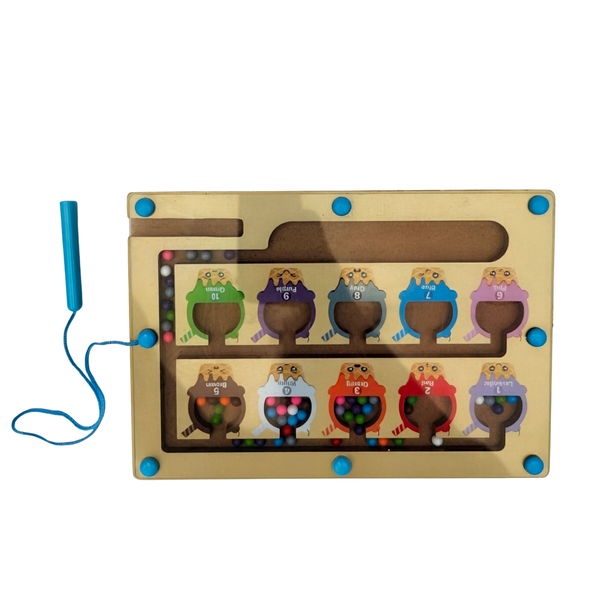 Magnetic Bead Counting Maze Board