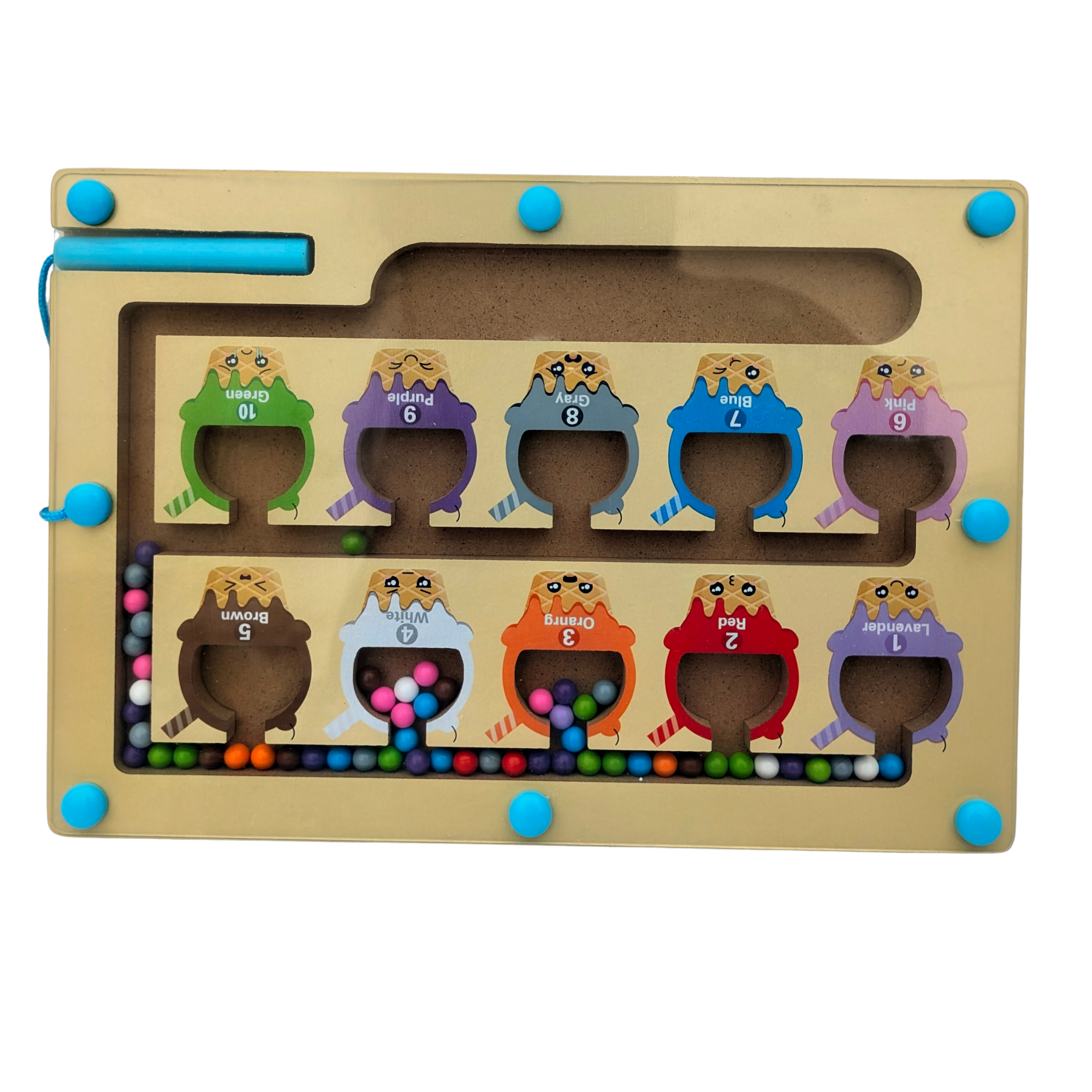 Magnetic Bead Counting Maze Board