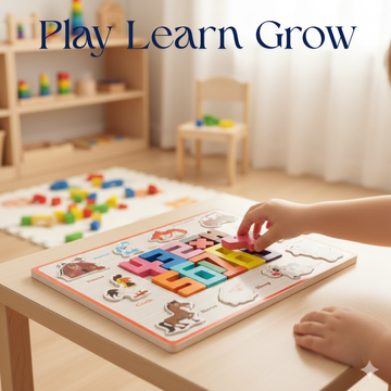 Number & Picture Wooden Puzzle Board