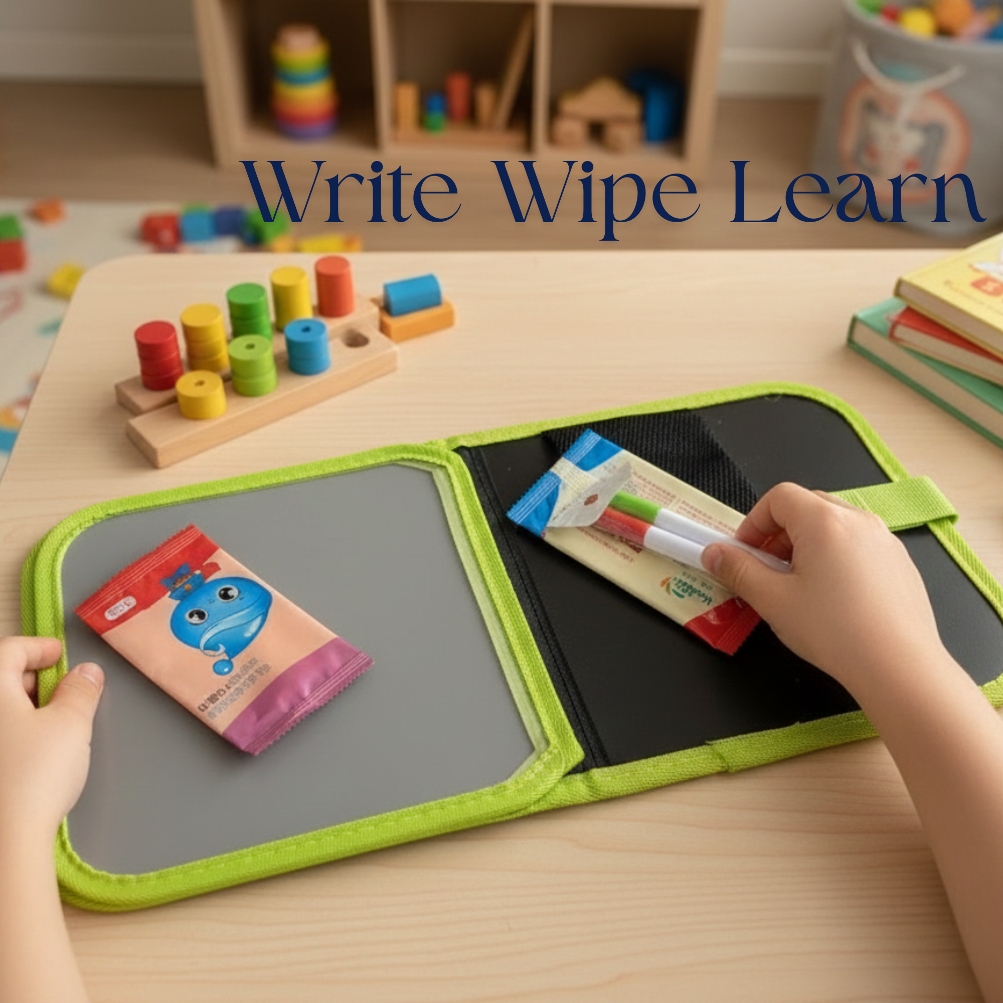 Reusable Cloth Writing Book with Erasable Pens – Practice & Learning Book