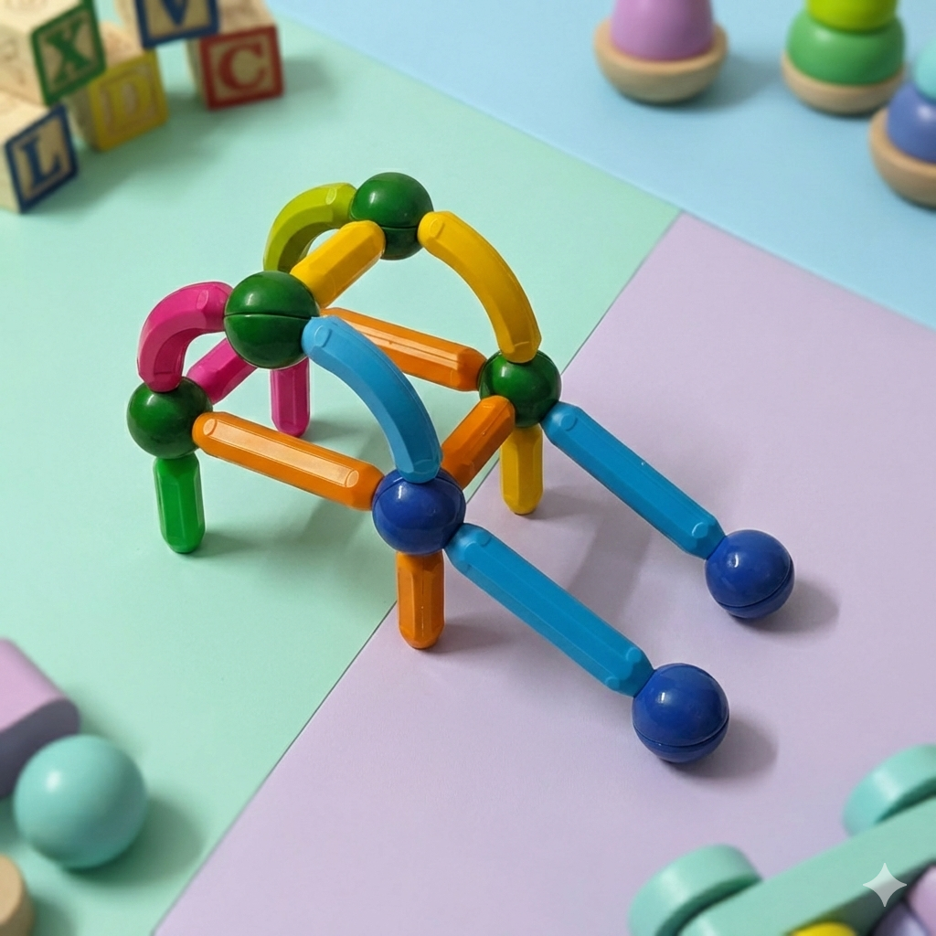 Magnetic Stick Construction Blocks