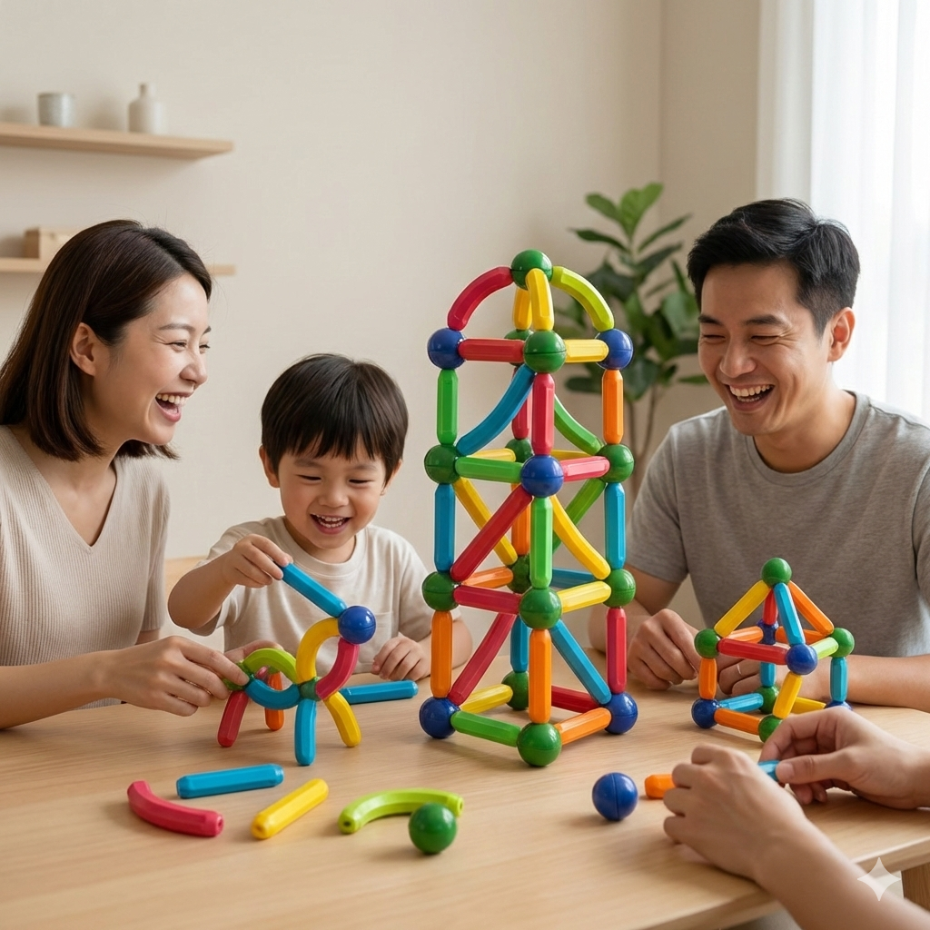 Magnetic Stick Construction Blocks